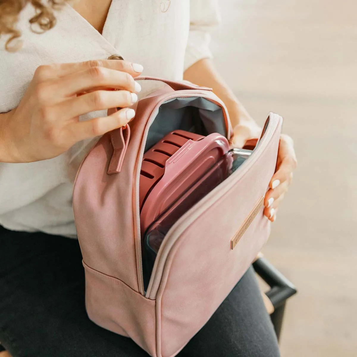 Tandem Bottle & Lunch Tote in Toffee Rose