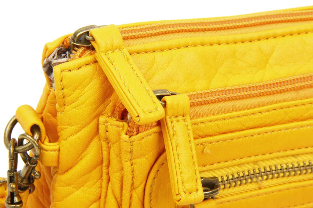 The Anita Three Way Crossbody Wristlet - Honey Mustard
