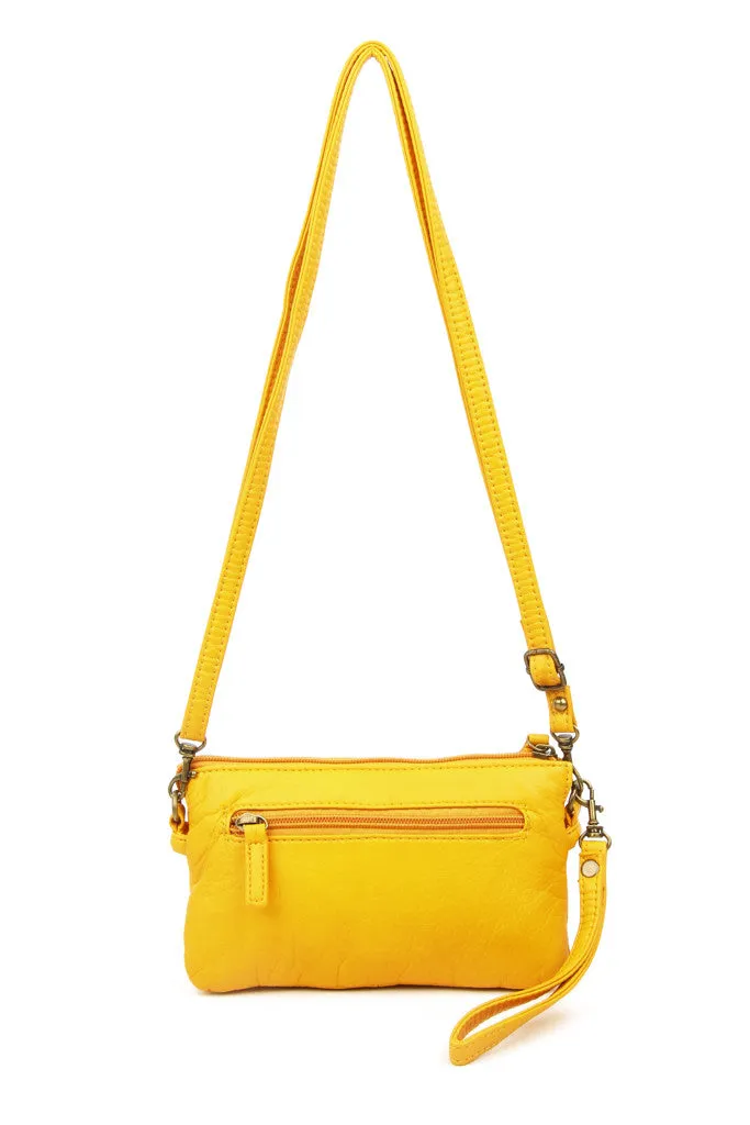 The Anita Three Way Crossbody Wristlet - Honey Mustard