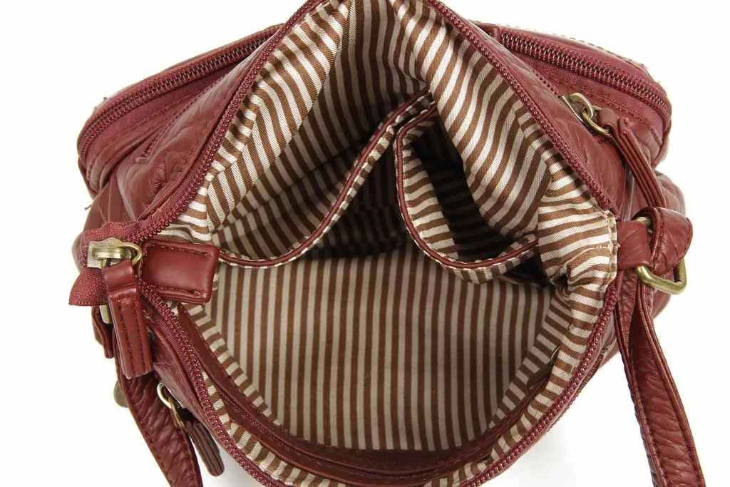The Bethany Crossbody - Burgundy