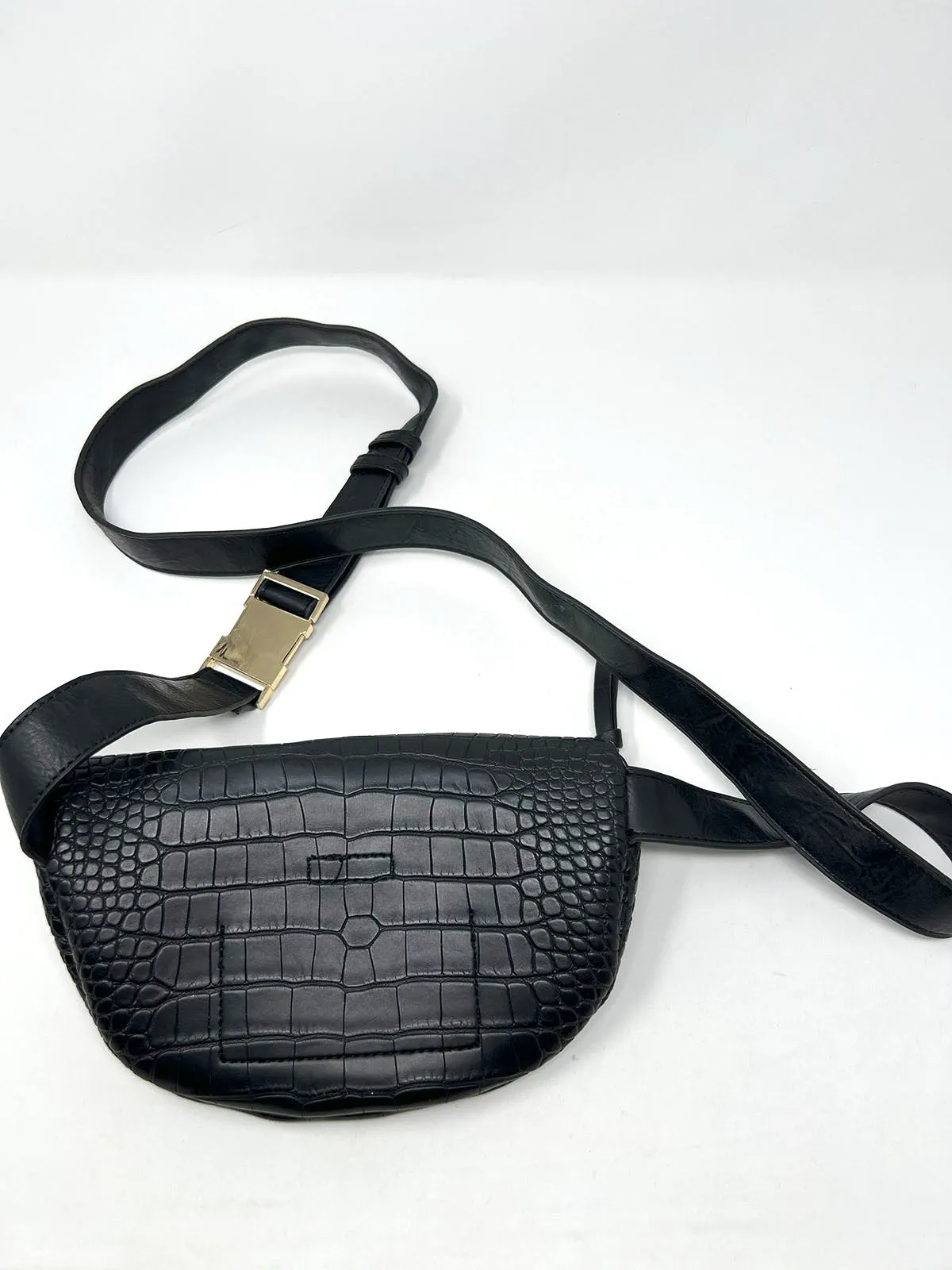 Torrid Black Croc Embossed Belt Bag Fanny Pack