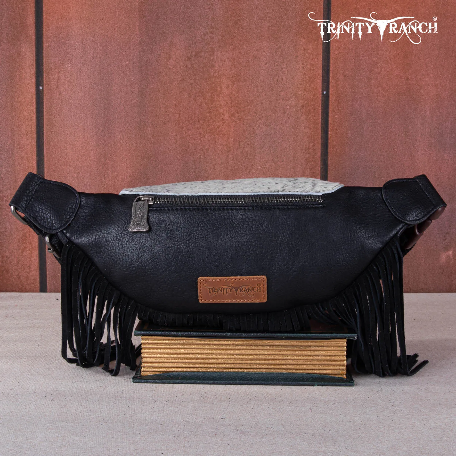 Trinity Ranch Genuine Hair-On Cowhide Fringe Belt Bag