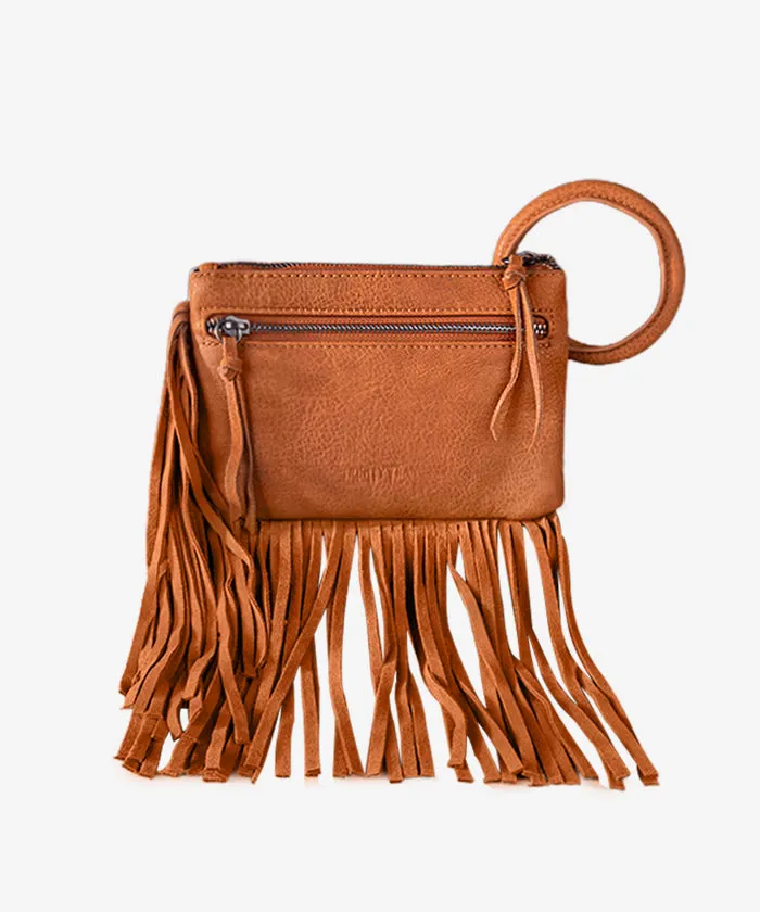 Trinity Ranch Genuine Hair-On Cowhide Fringe Clutch