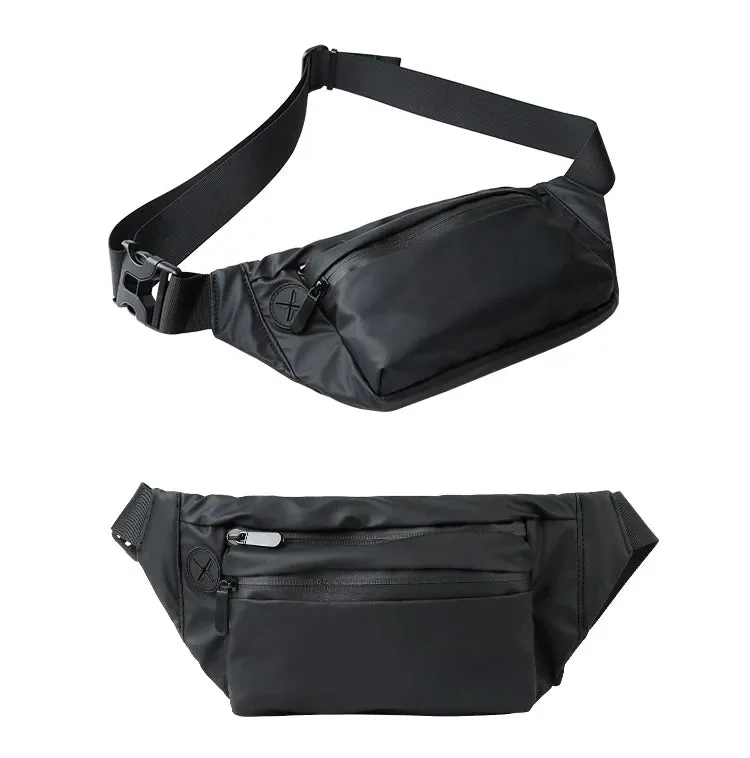 UAKISS  -   Men's Multi-function Waterproof Casual Chest Bag Lightweight Zip Outdoor Sports Waist Bag for Male with Headphone Jack Design