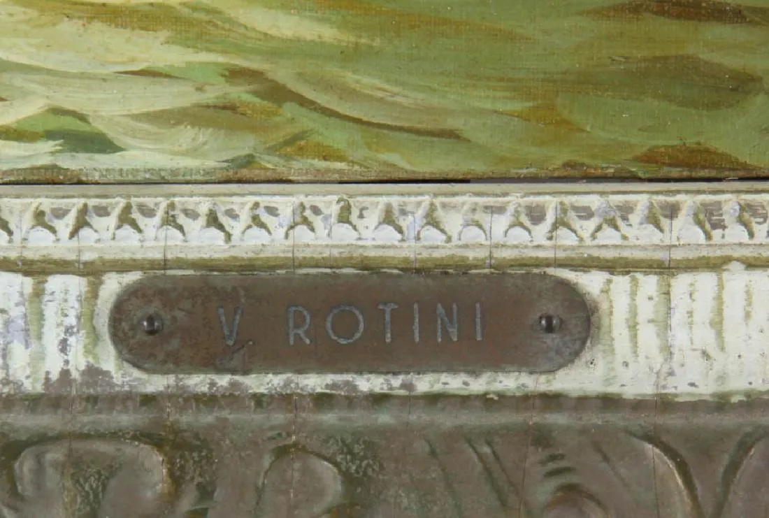 V Rotini Mediterranean Sea Oil on Canvas, antique