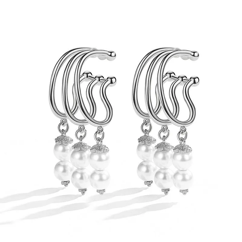 Vintage Exquisite Pearl Earring Clips ( 1 Pair )