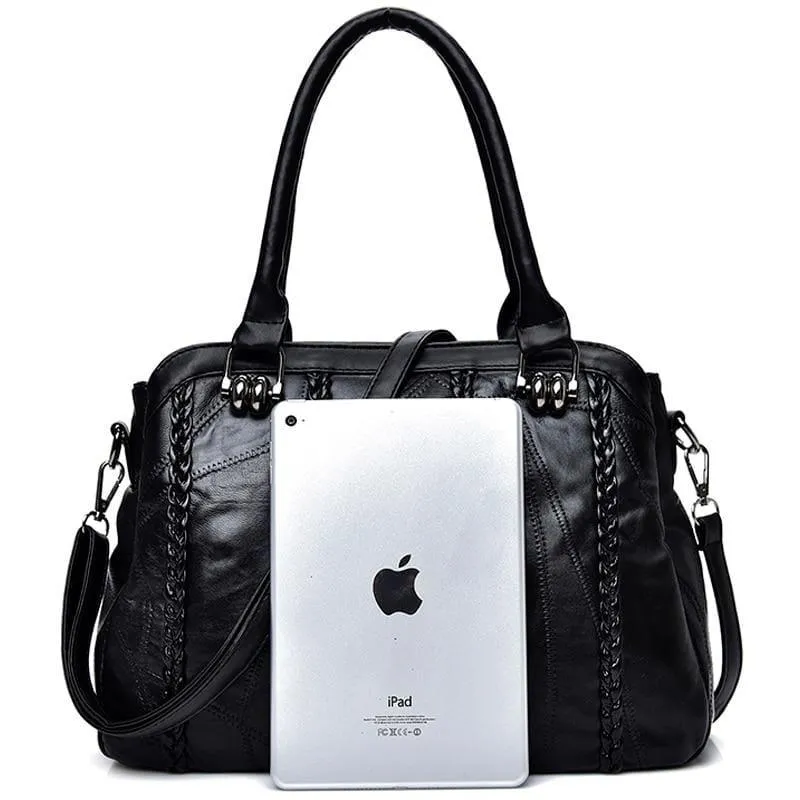 Weave Fashion Genuine Leather Sheepskin WomenHand Bag