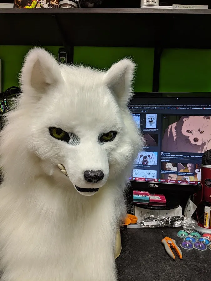 White Wolf (Fushi) Head, Hands, Tail.