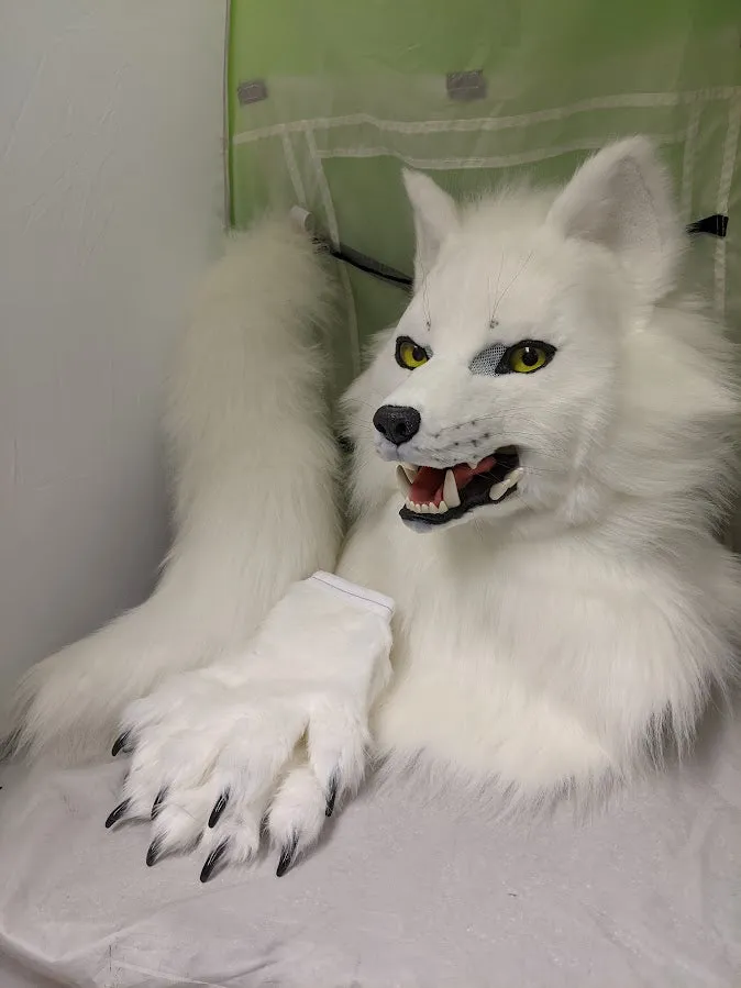 White Wolf (Fushi) Head, Hands, Tail.