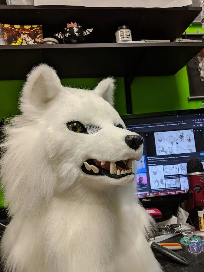 White Wolf (Fushi) Head, Hands, Tail.