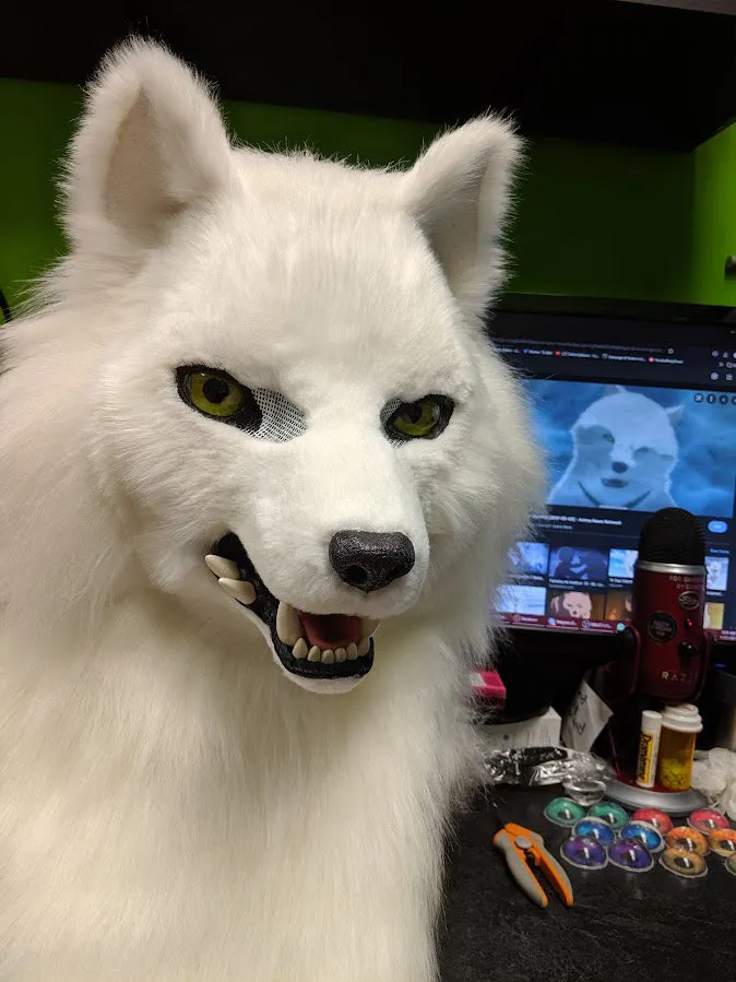 White Wolf (Fushi) Head, Hands, Tail.