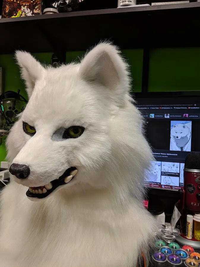 White Wolf (Fushi) Head, Hands, Tail.