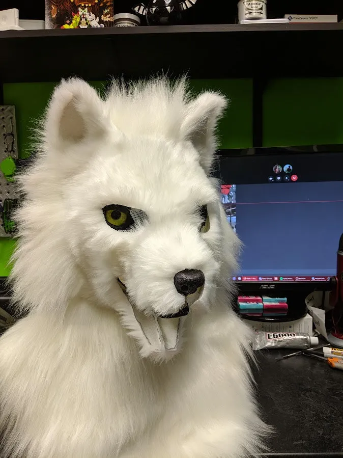 White Wolf (Fushi) Head, Hands, Tail.