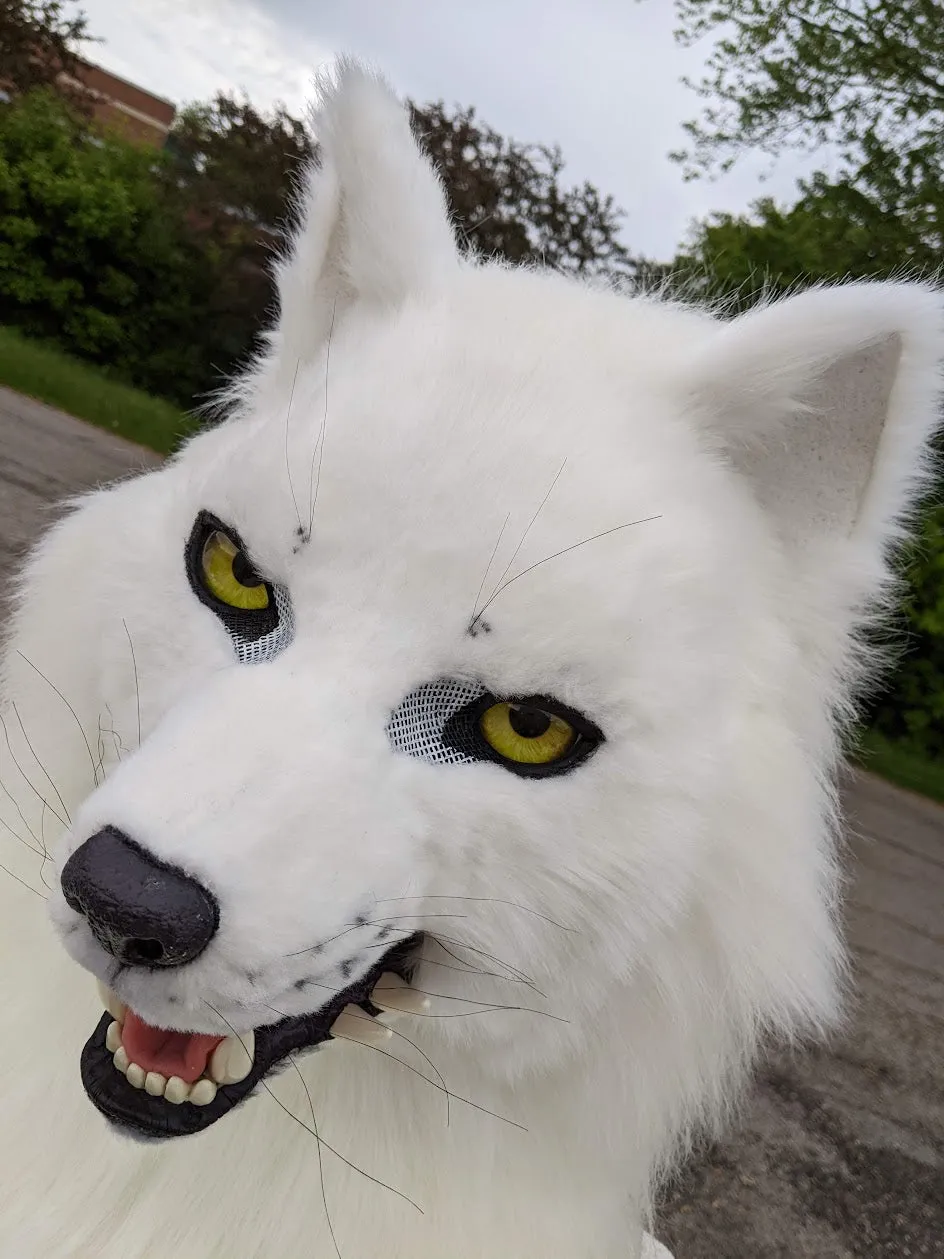 White Wolf (Fushi) Head, Hands, Tail.