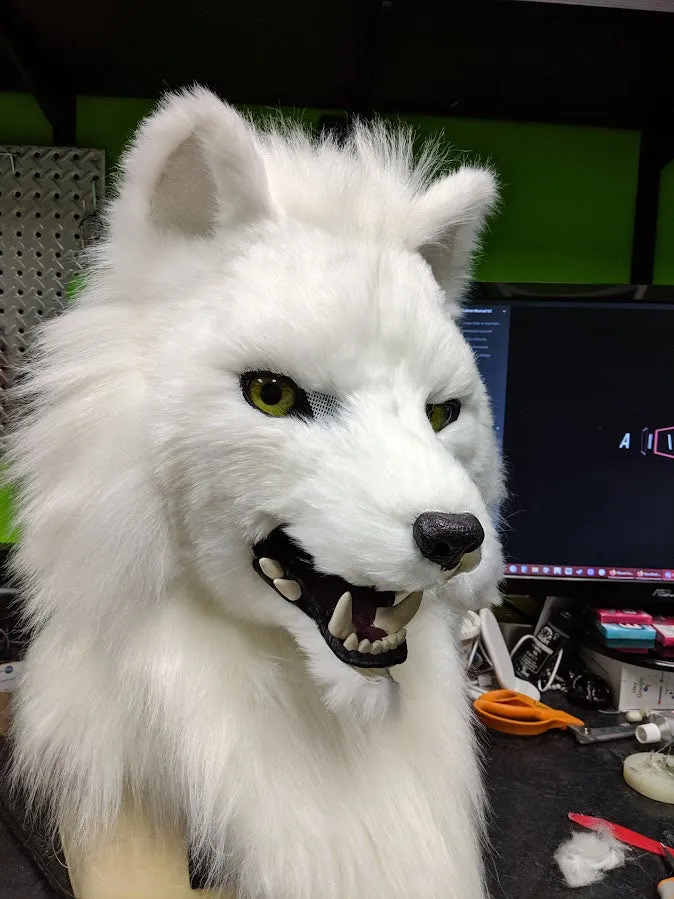 White Wolf (Fushi) Head, Hands, Tail.