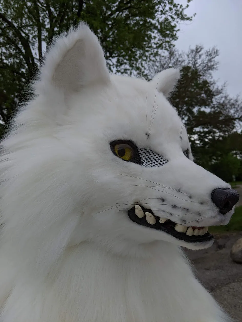 White Wolf (Fushi) Head, Hands, Tail.