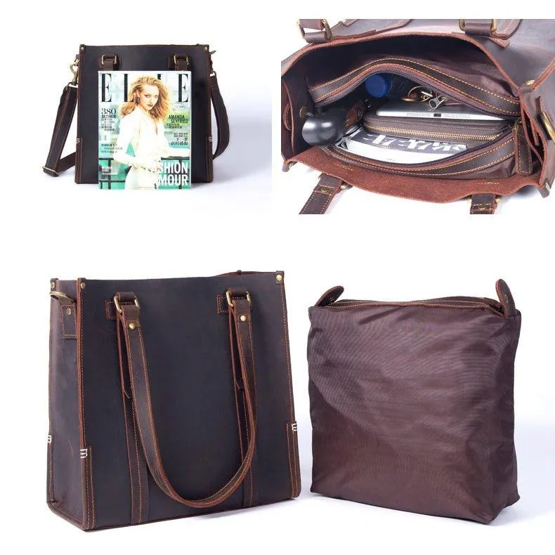 Woosir Crossbody Tote Handbag with Detachable Inner Pouch