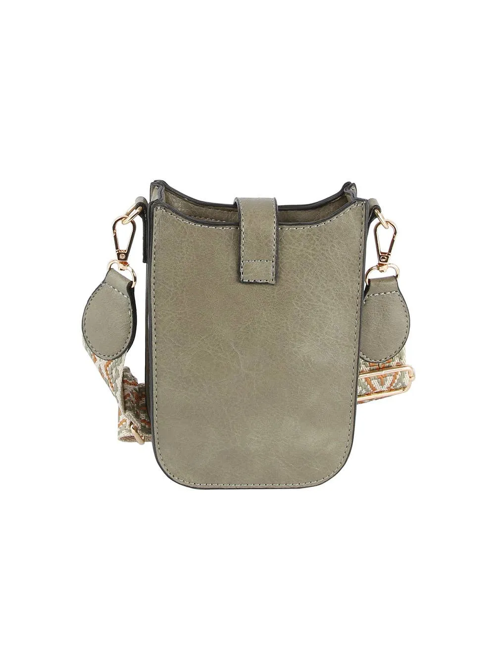 Woven Strap Accented Crossbody Sling