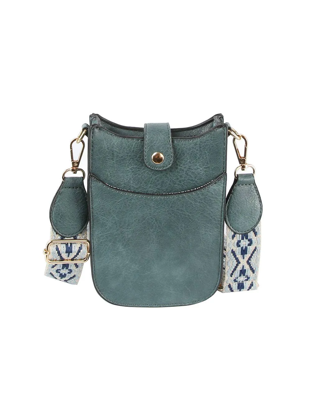 Woven Strap Accented Crossbody Sling