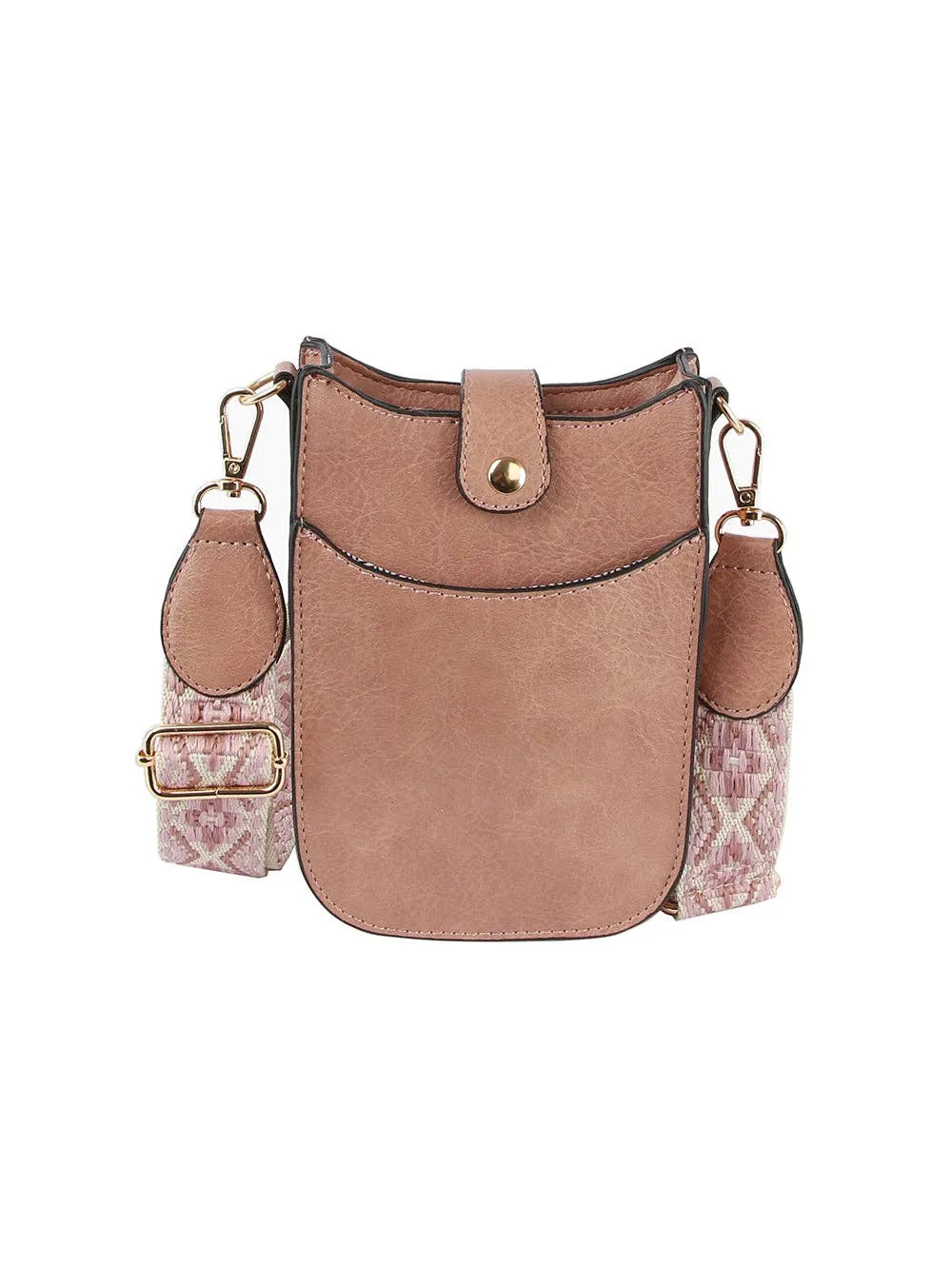 Woven Strap Accented Crossbody Sling