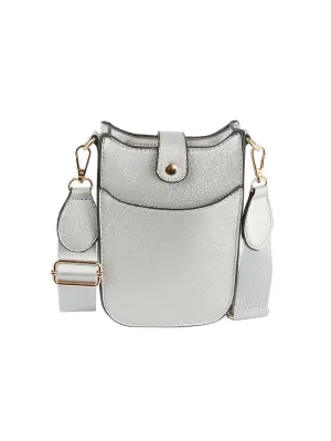Woven Strap Accented Crossbody Sling