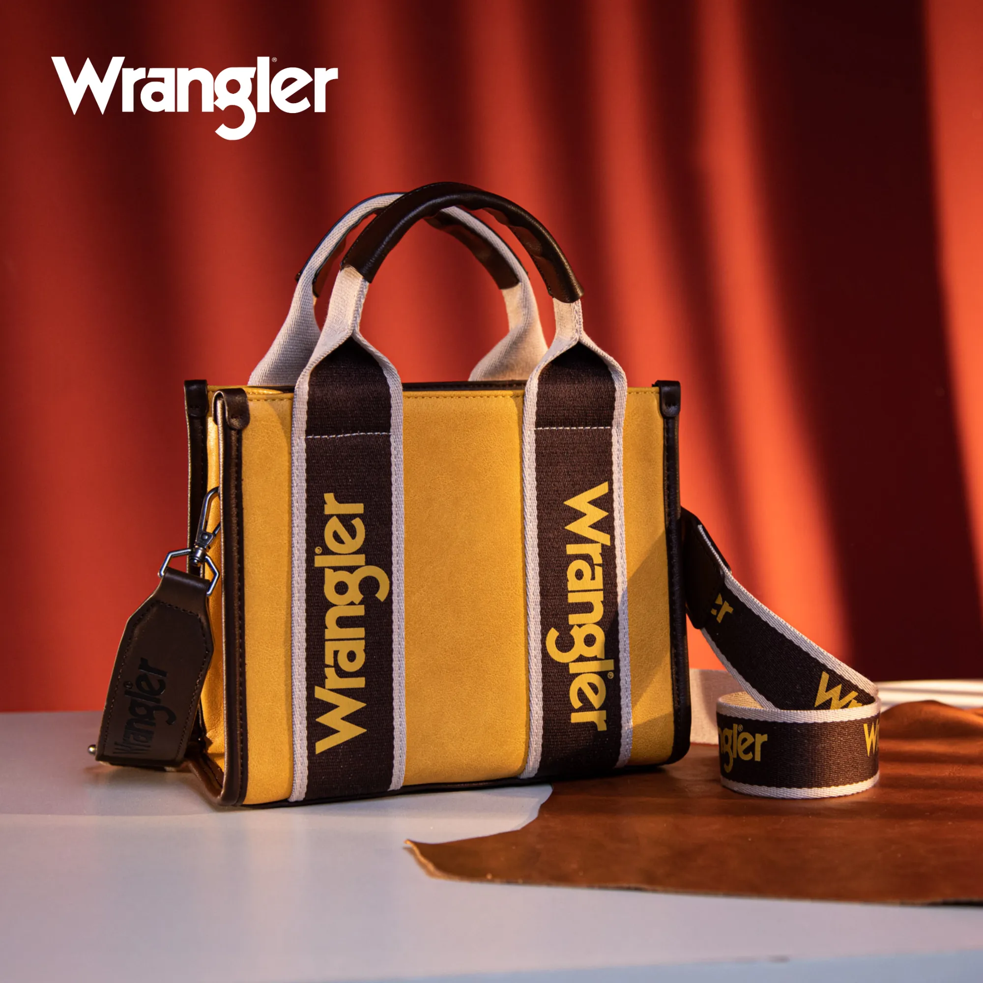 Wrangler Color Block Small Tote/Crossbody -Yellow