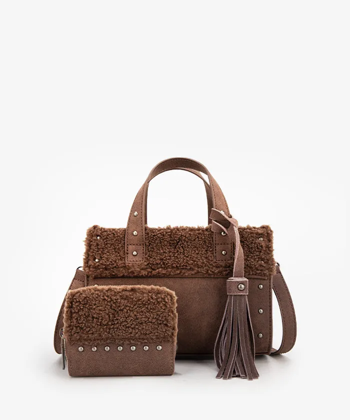 Wrangler Sherpa Tote Bag Set