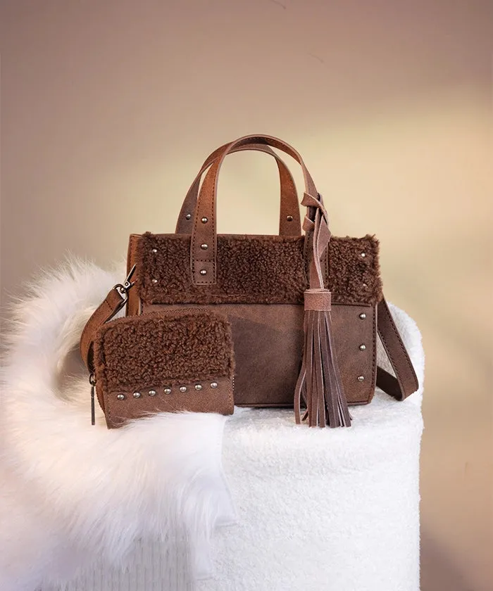 Wrangler Sherpa Tote Bag Set