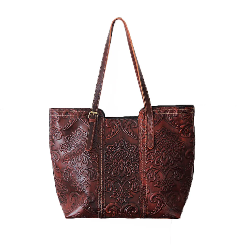 YAAGLE Women Retro National Large Capacity Shopping Bag Tote YGPD2091