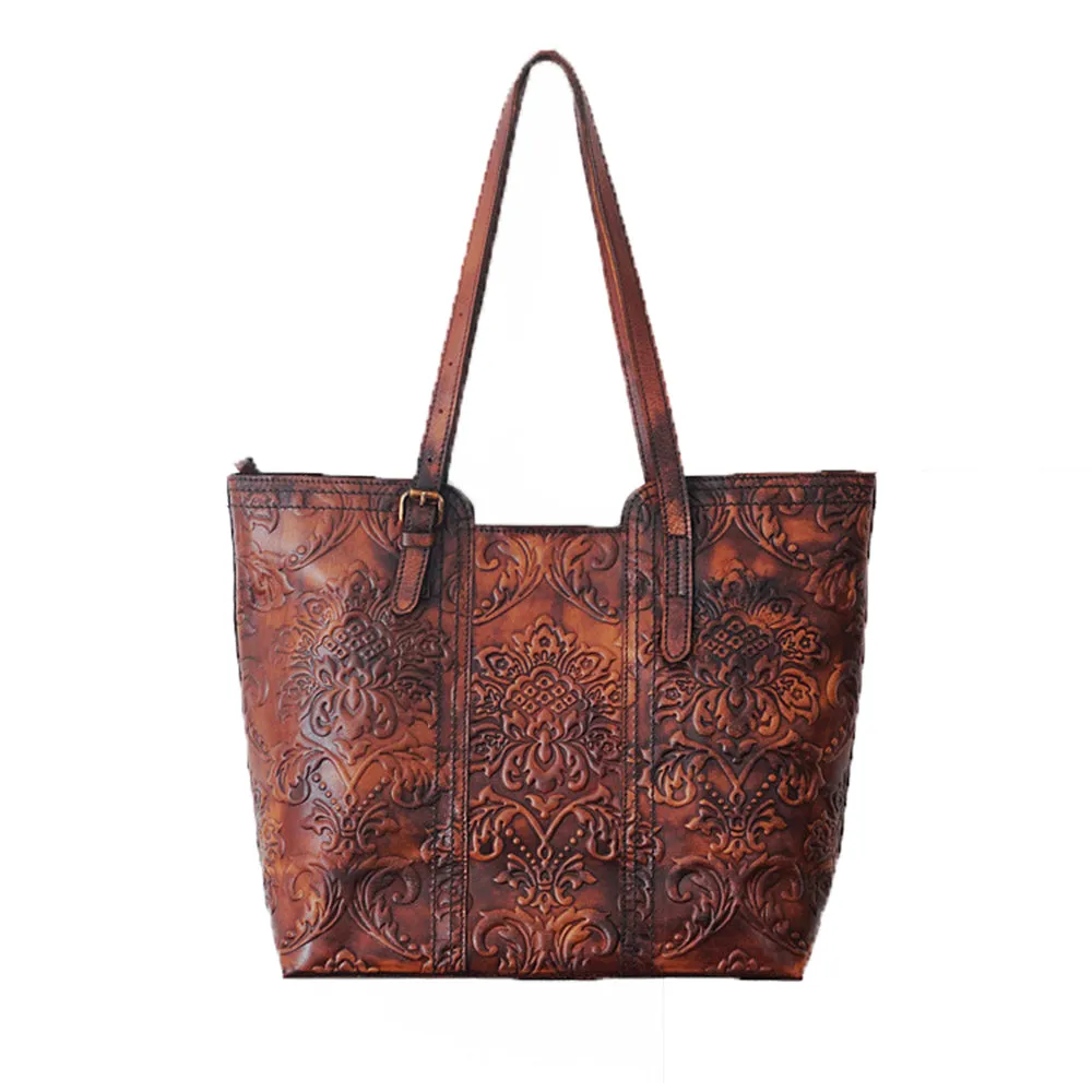 YAAGLE Women Retro National Large Capacity Shopping Bag Tote YGPD2091
