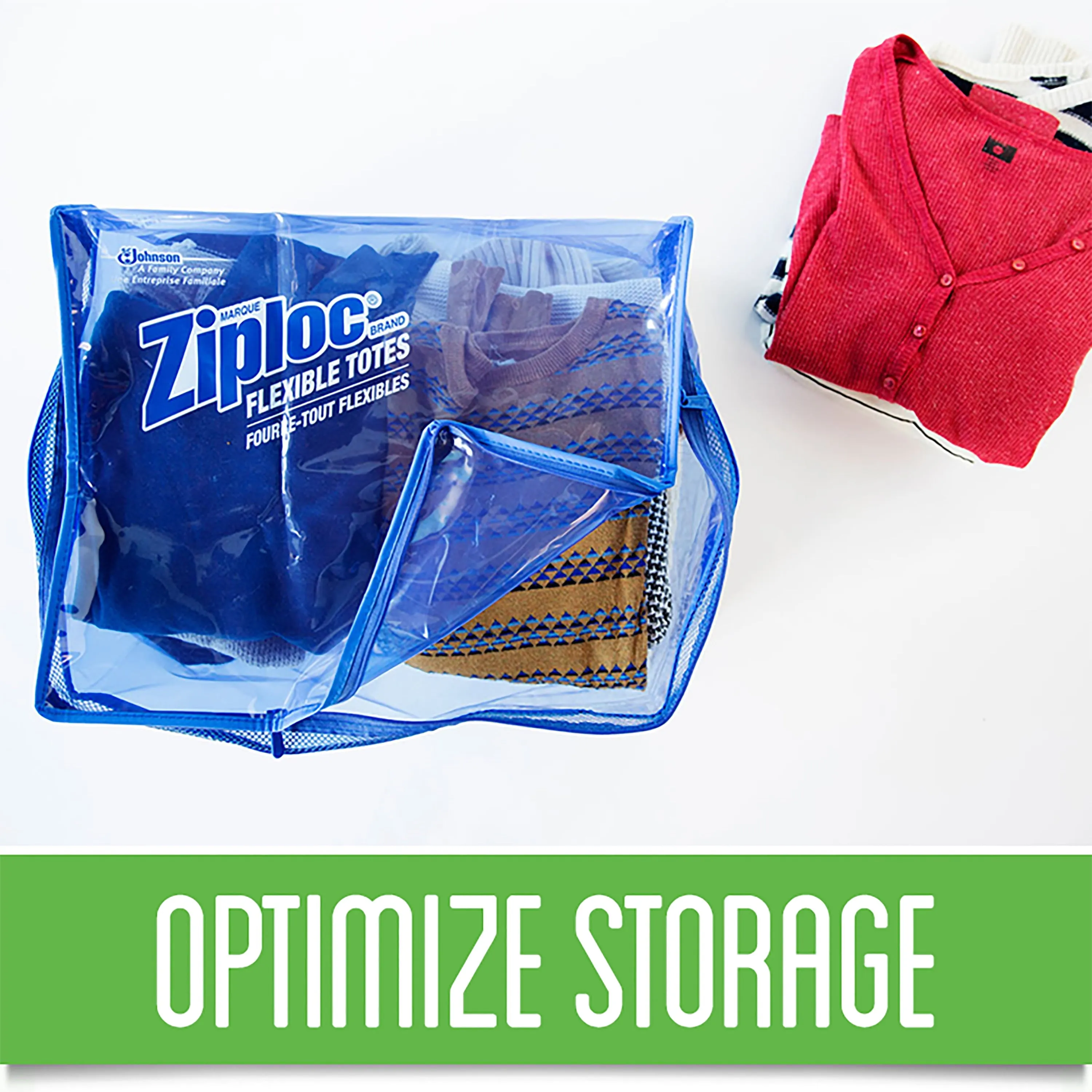 Ziploc Storage Bags for Clothes, Flexible Totes for Easy and Convenient Storage, 1 Jumbo Bag