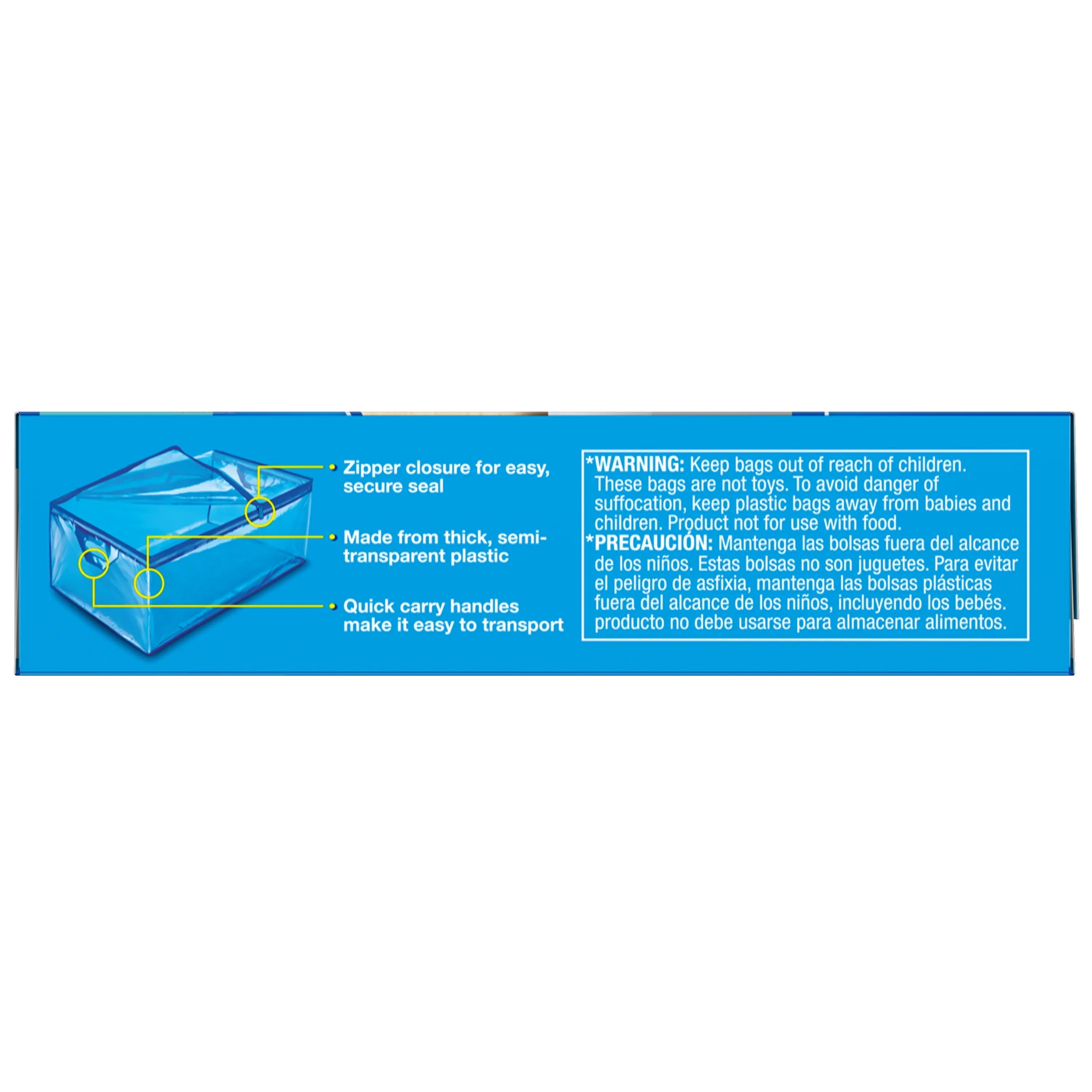 Ziploc Storage Bags for Clothes, Flexible Totes for Easy and Convenient Storage, 1 Jumbo Bag